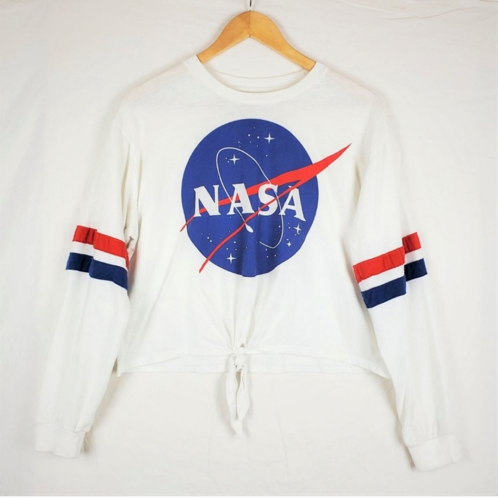 NASA long sleeve tie front shirt 3x